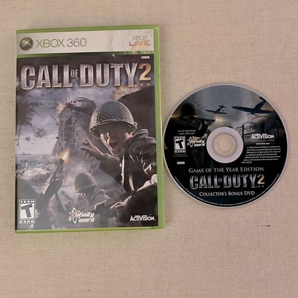 XBOX 360 Call of Duty 2 bonus disc),Modern Warfare 3, Ghosts w cases & manual - Picture 3 of 6